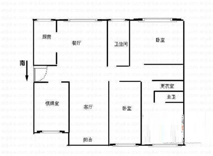 融侨锦城138平四居室现代风格