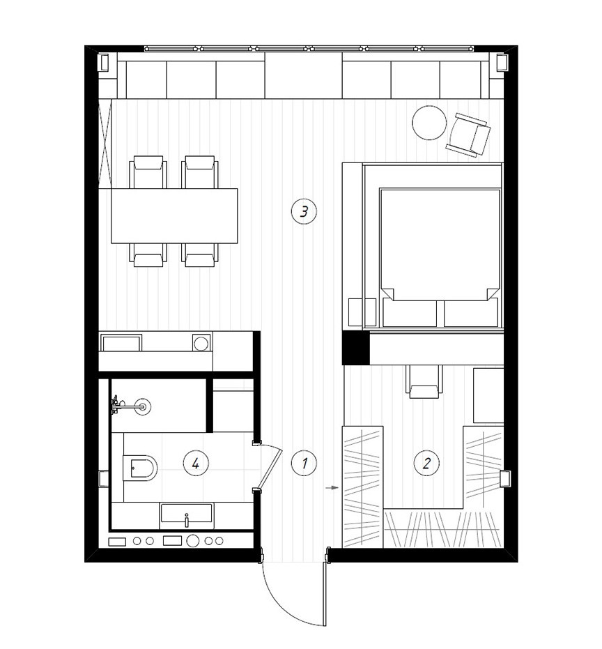 43平米的一居室，采用现代风格装修的效果如何呢？