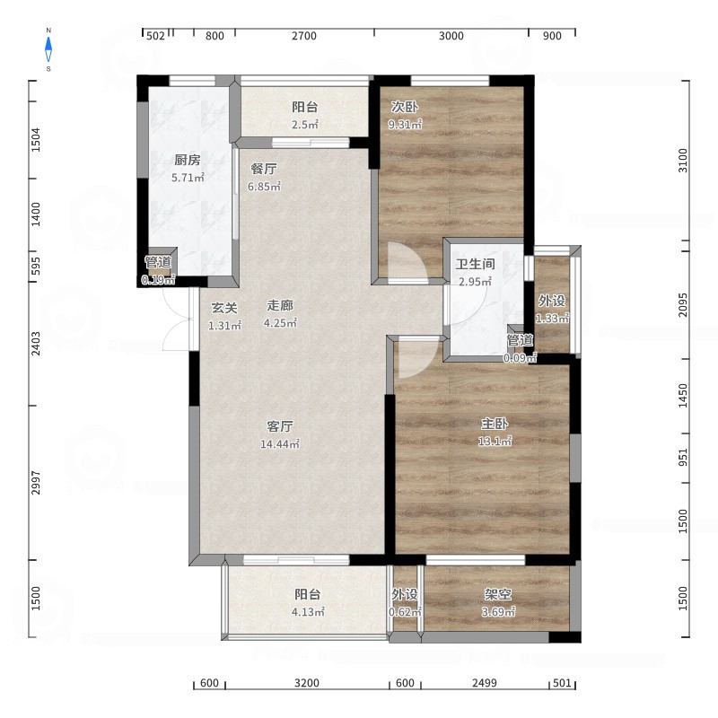 91平米的二居室装修价格是多少？12装修成什么效果？