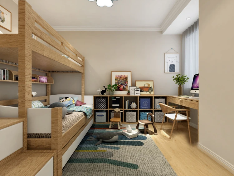 原木色90平现代风，两居室小户型的舒适生活
