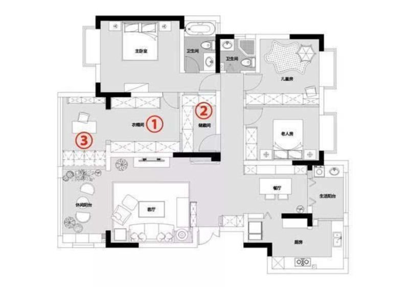 87平米二居室设计说明，8万元装修的现代风格有什么效果？