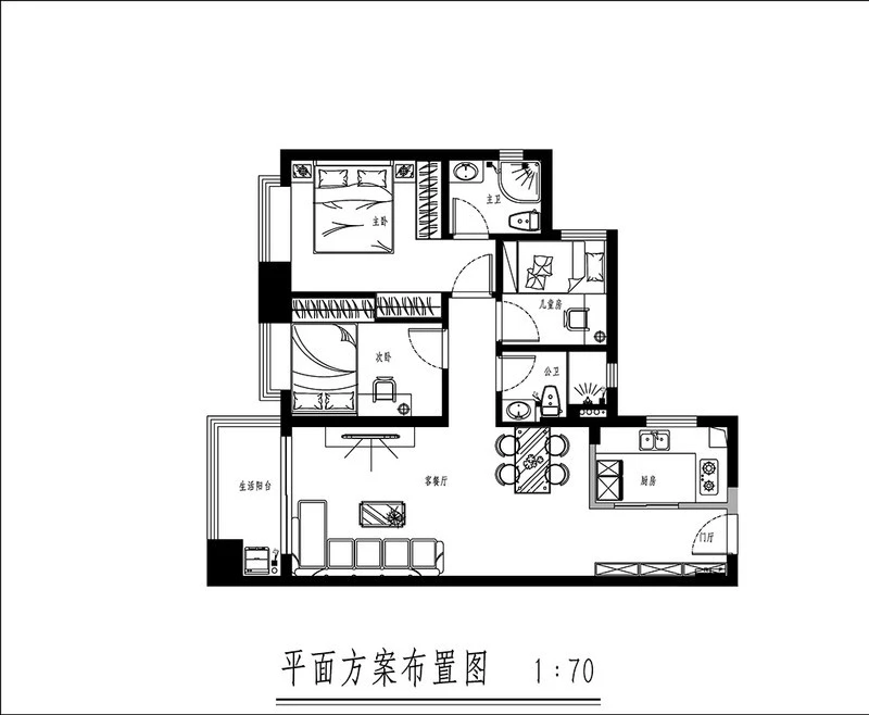 109㎡富力城现代简约