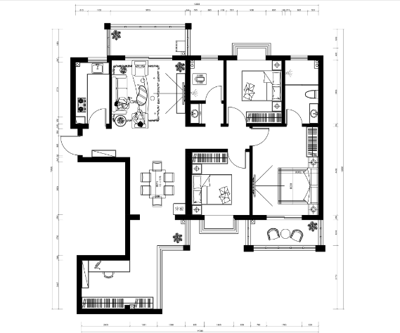 106平米的房子装修多少钱？现代风格三居室设计说明！