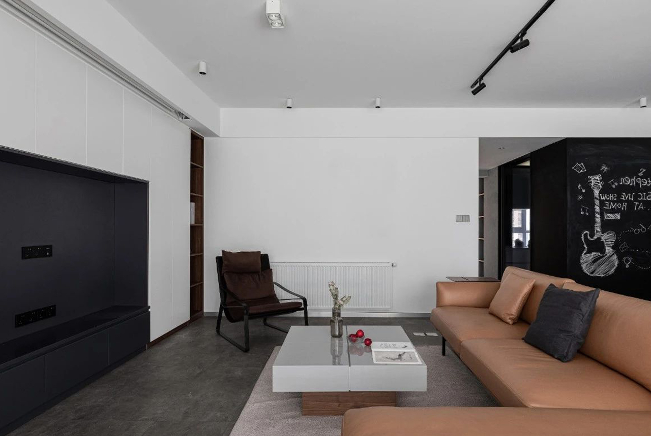 147平米三居室设计说明，12万元装修的现代风格有什么效果？