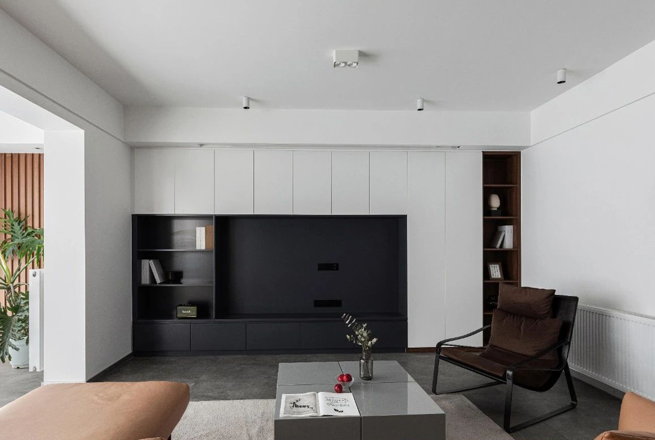 147平米三居室设计说明，12万元装修的现代风格有什么效果？