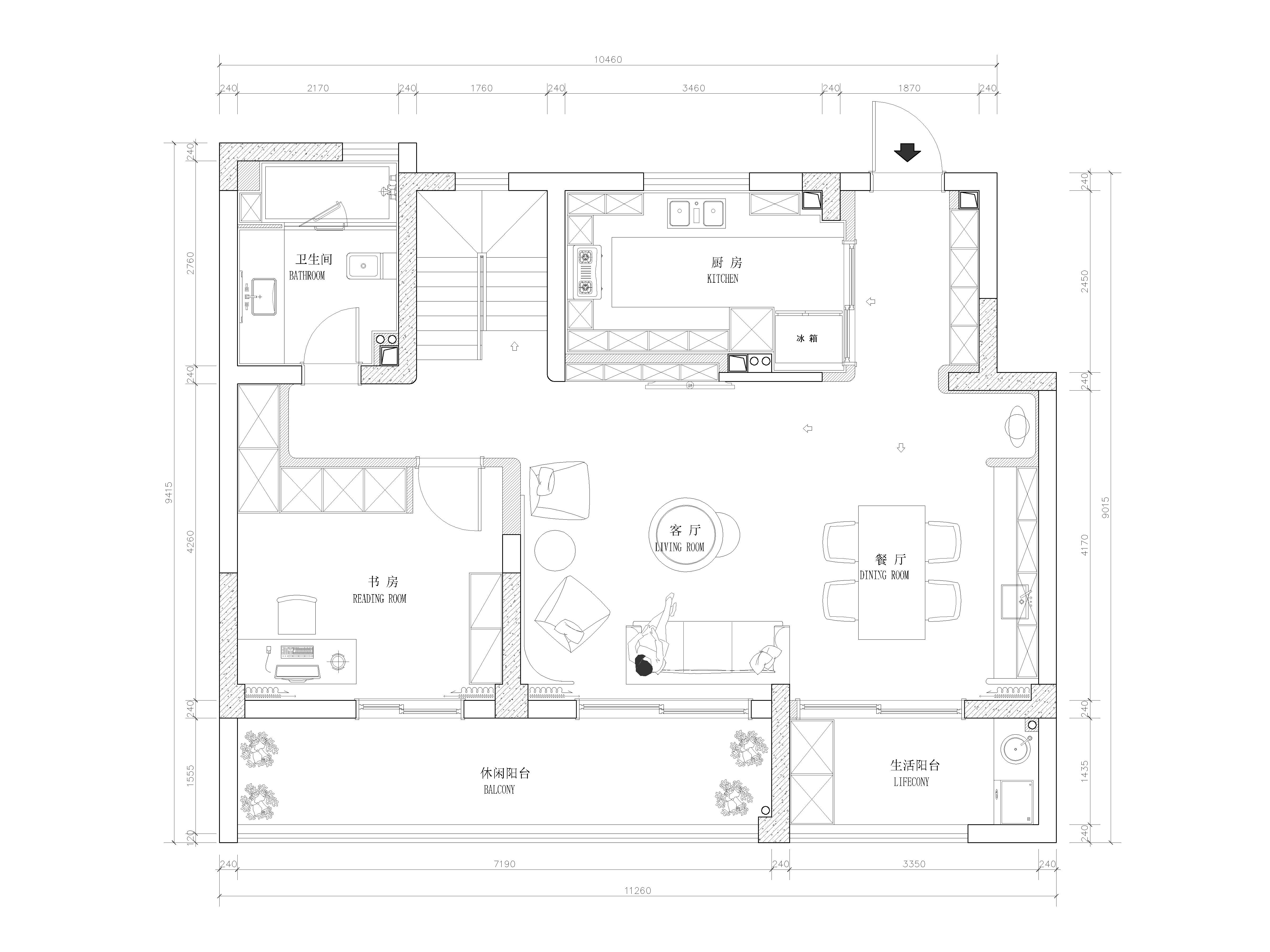 140平米的房子能装修成什么效果？现代风格四居室装修案例！