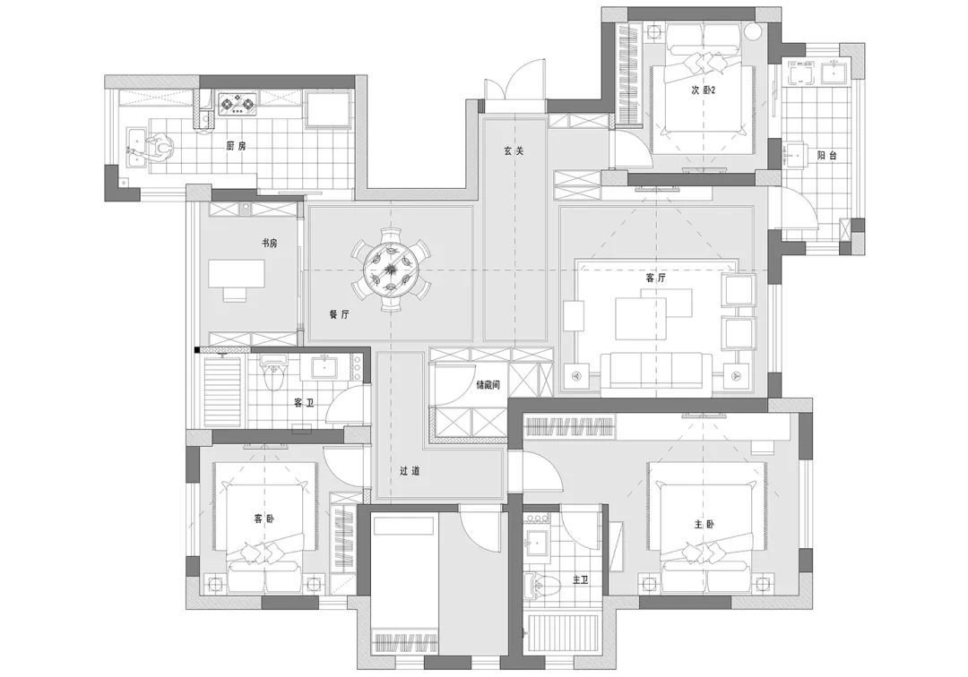 141平米四居室的现代风格案例，只花12万！