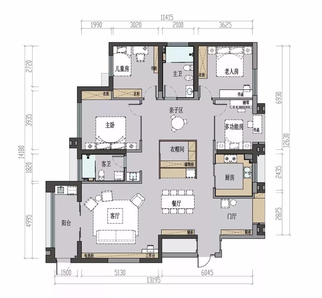 现代风格四居室装修案例，160平米的房子装修多少钱？