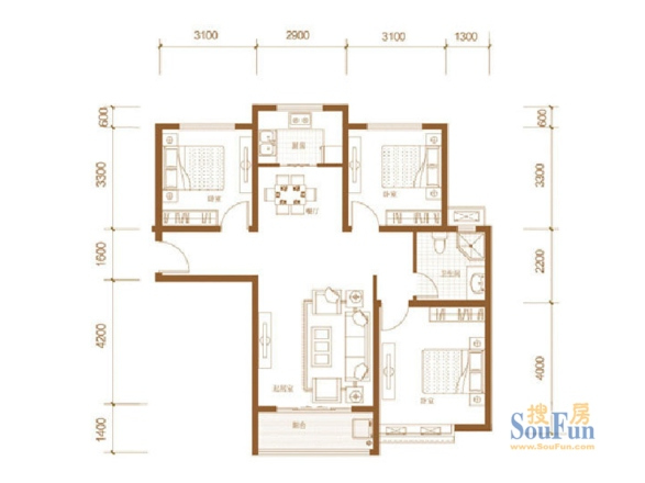现代风格三居室装修案例，112平米的房子装修多少钱？