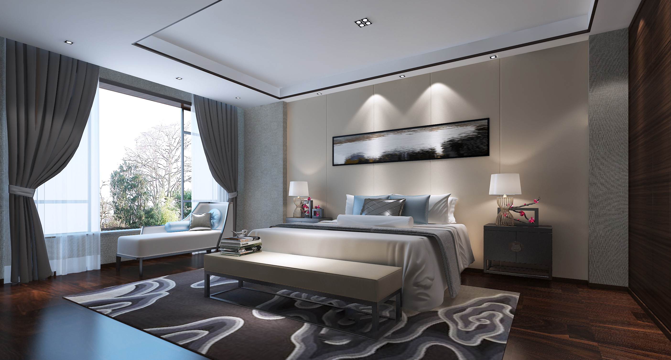446平米的四居室装修只花了252万，新中式风格让人眼前一亮！