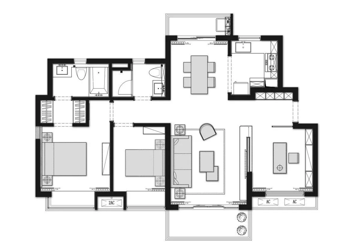 141平米三居室装修案例，装修价格只花19万元！
