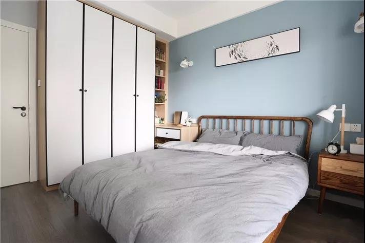 淡蓝北欧风两居室，淡雅的色彩组成温馨甜蜜的家