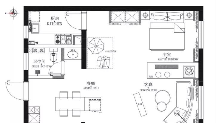 75㎡小户型风格装修