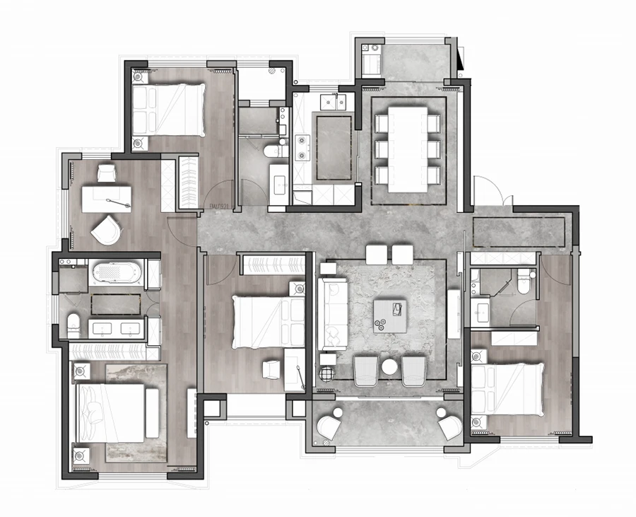 164平米的四居室，运用中式的装修风格效果是怎样的？