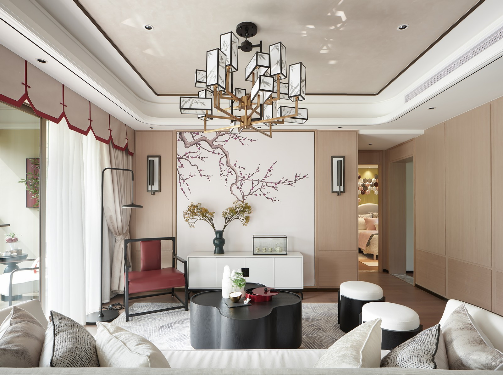 142平米的四居室装修只花了12万，新中式风格让人眼前一亮！