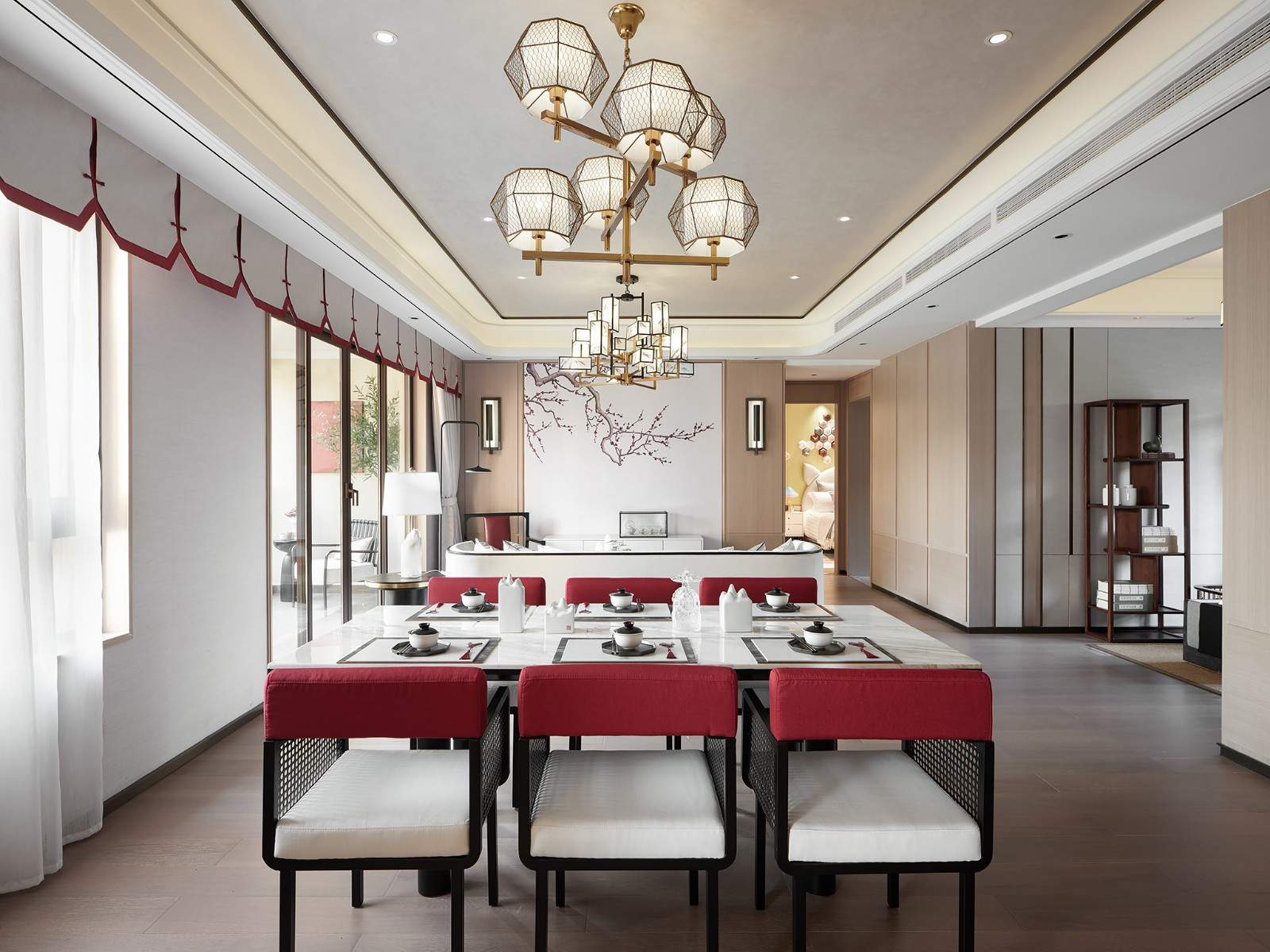 142平米的四居室装修只花了12万，新中式风格让人眼前一亮！