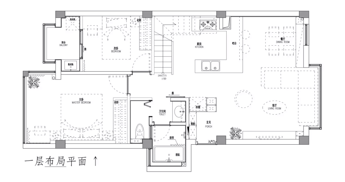 105平米的房子能装修成什么效果？简约风格三居室装修案例！