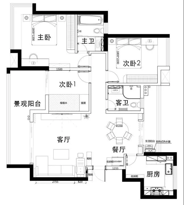 120平米房子现代风装修，这样的四居室简直是绝美，良心老师傅亲自打造。