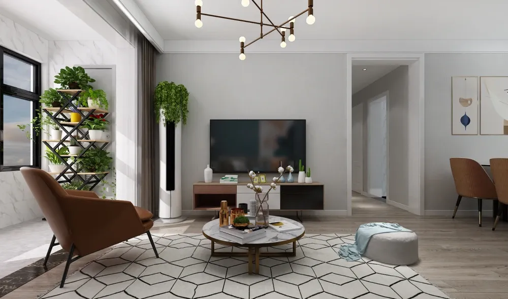 加州东部世界城101平北欧风格装修效果图