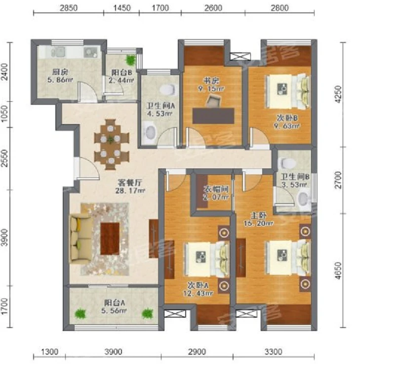 124平米的房子这样装修面积大了1倍，装修只花11万元！