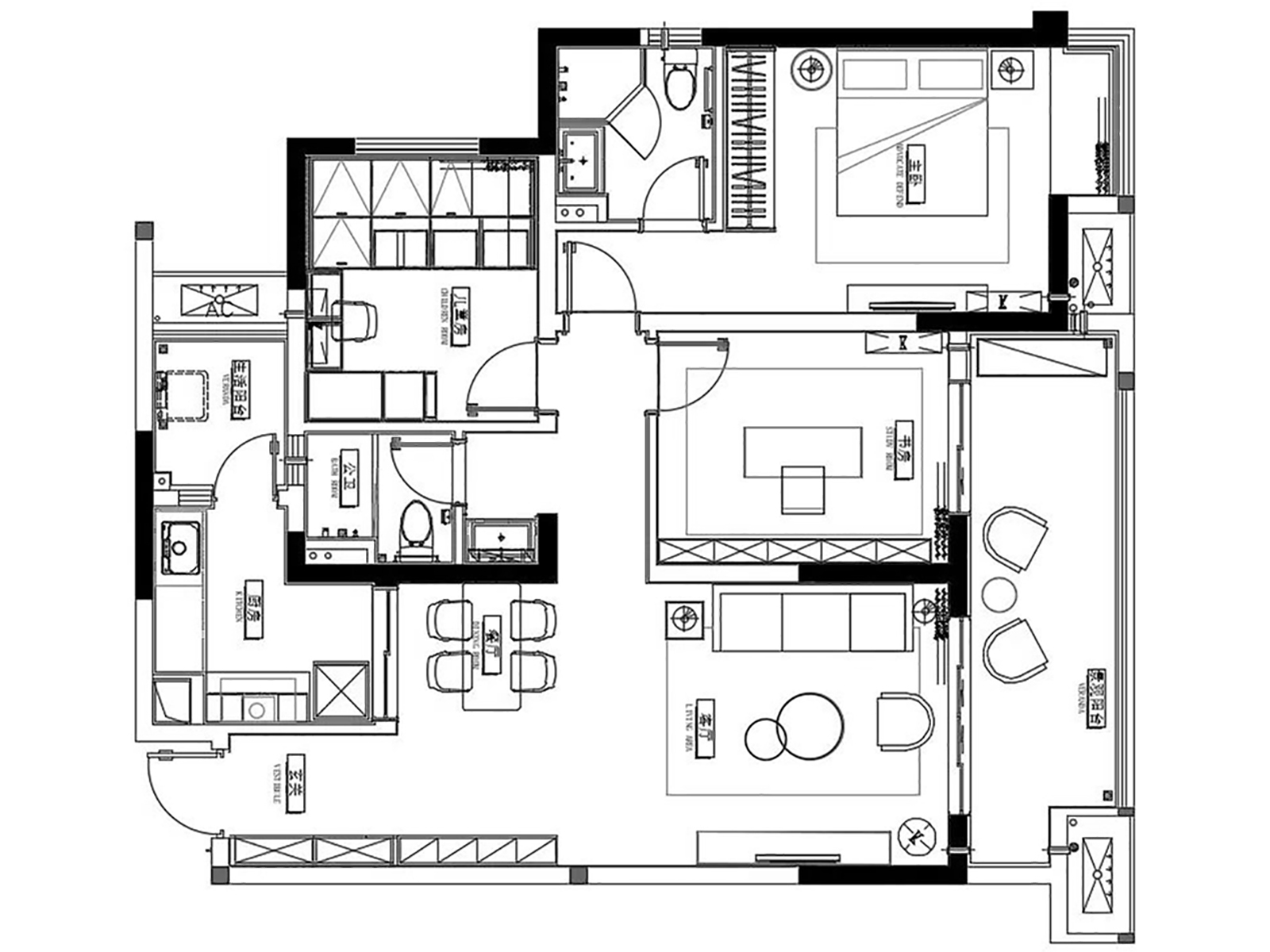 136平米的房子装修多少钱？现代风格三居室设计说明！