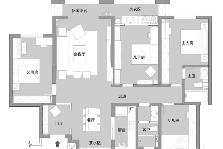 轻奢美式装修，风格、色彩满足年轻人的喜好