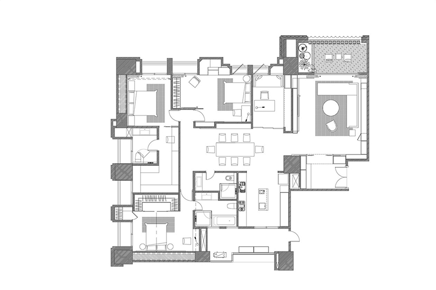 现代风格三居室装修案例，115平米的房子装修多少钱？