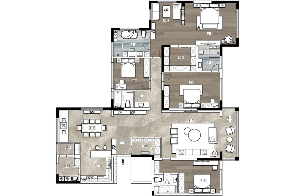 北欧风格三居室装修案例，124平米的房子装修多少钱？