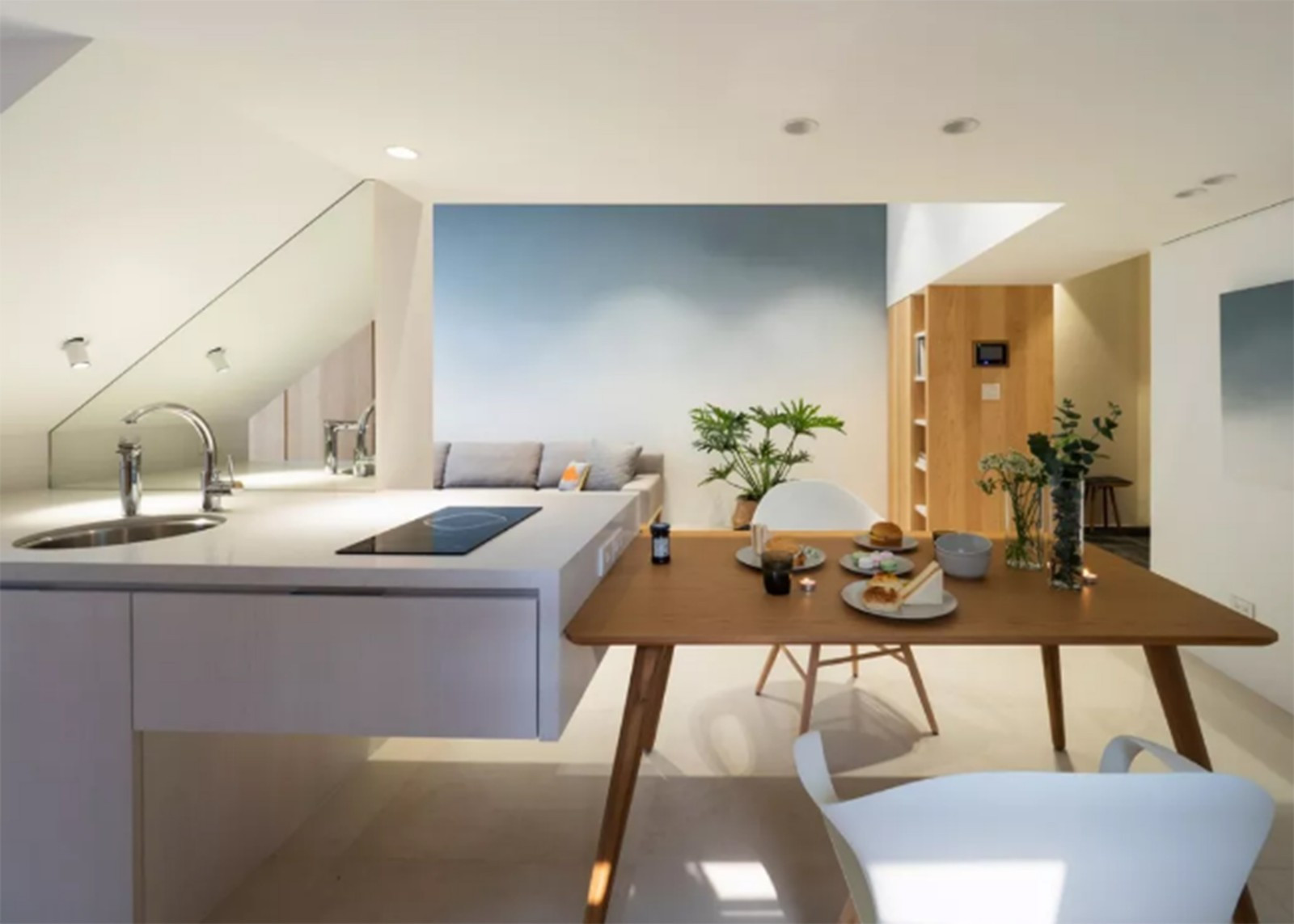 50平米的二居室装修案例欣赏，将现代风融入到现代生活当中。