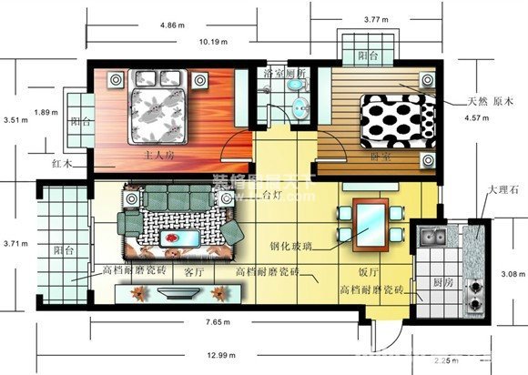 101平米的房子装修多少钱？现代风格三居室设计说明！
