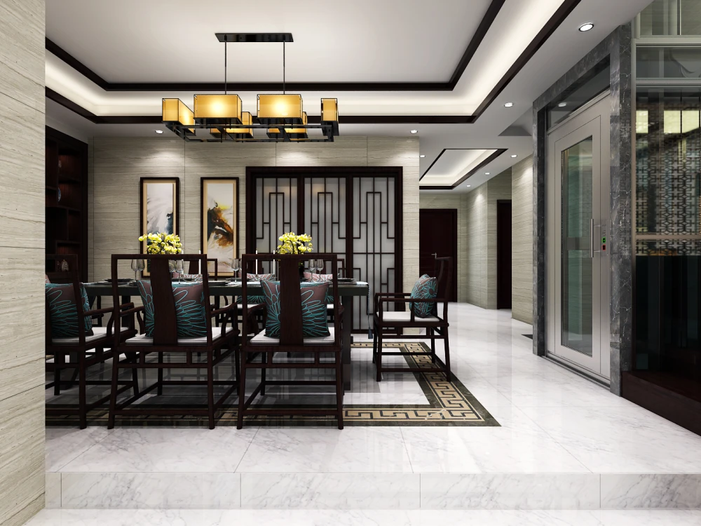 新中式打造清新淡雅的340平别墅美居