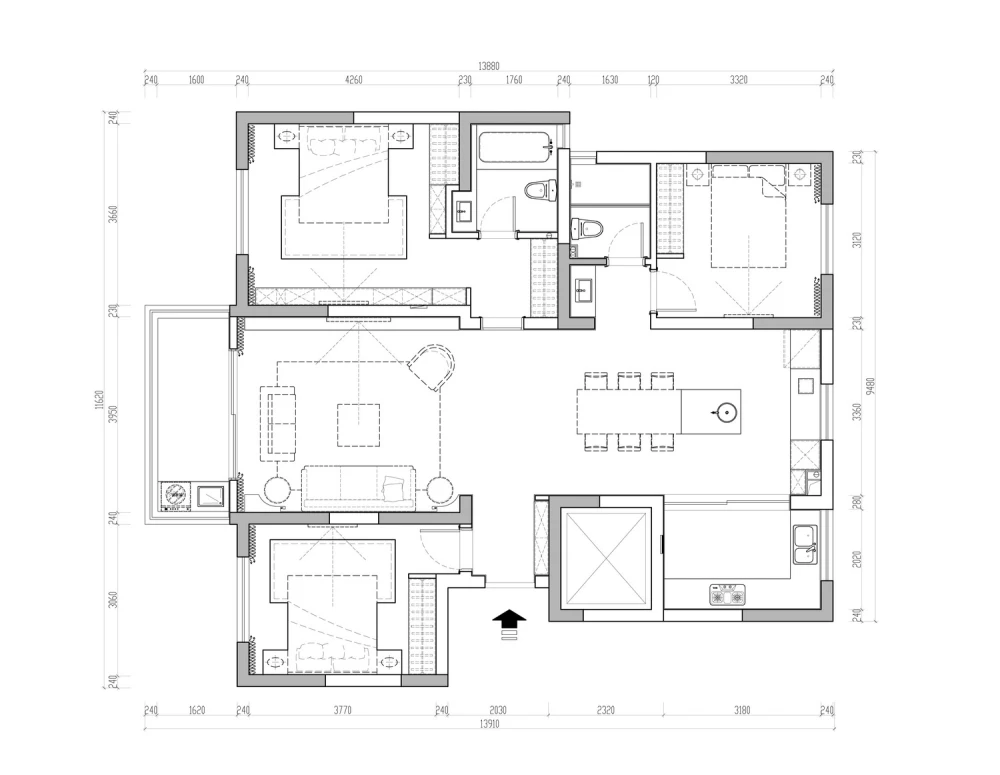 123平米的三居室，运用简约的装修风格效果是怎样的？