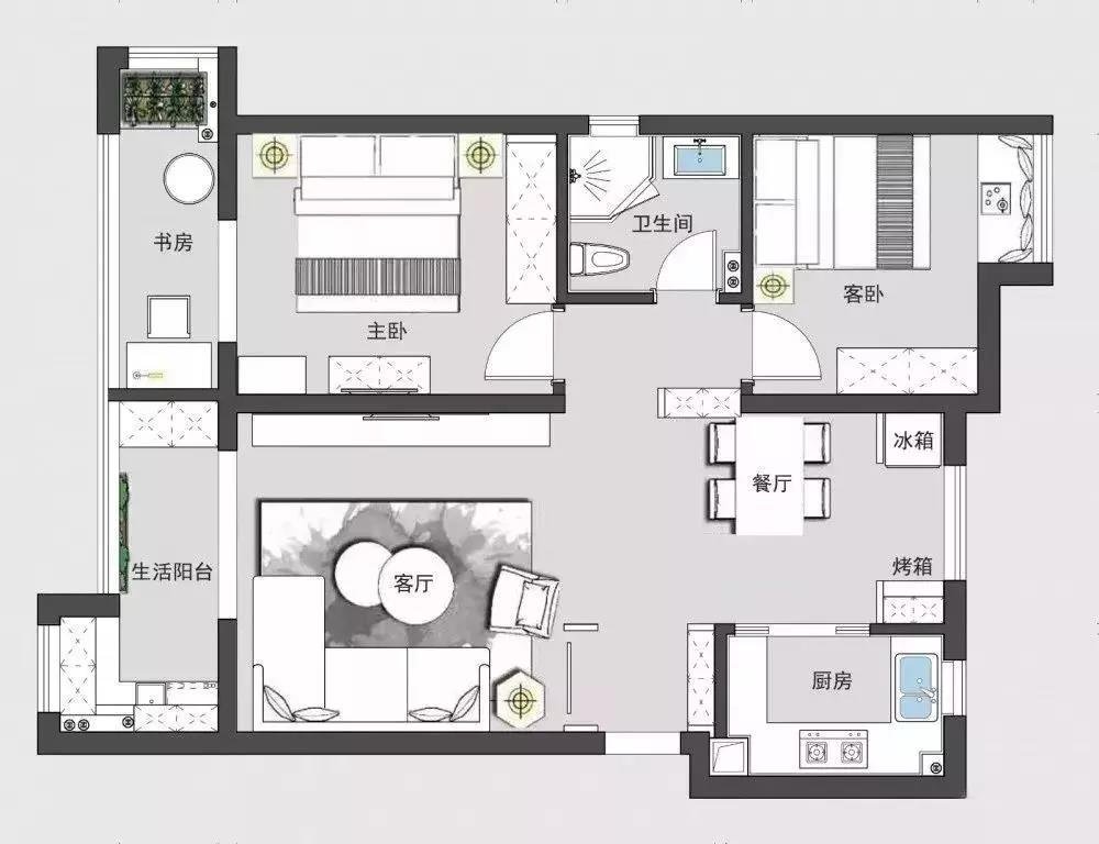邻居家80平米的二居室，仅仅用了7万元，就完成了装修，如此划算！