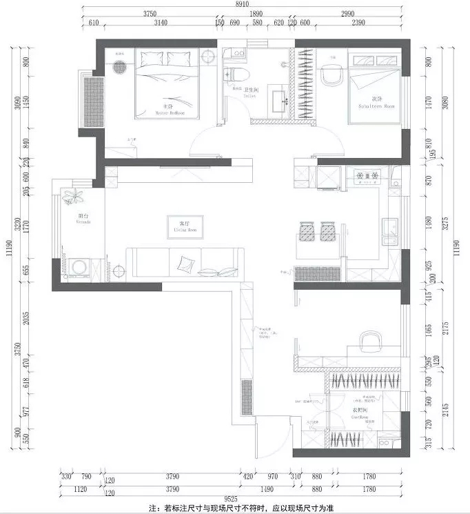 118平米的三居室要怎么装修才出其不意，选择小清新风格准没错！
