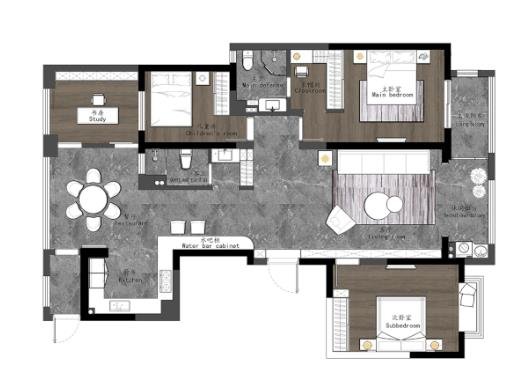 花-153896万元装修这套168平米的四居室，现代风格，给大家晒晒！