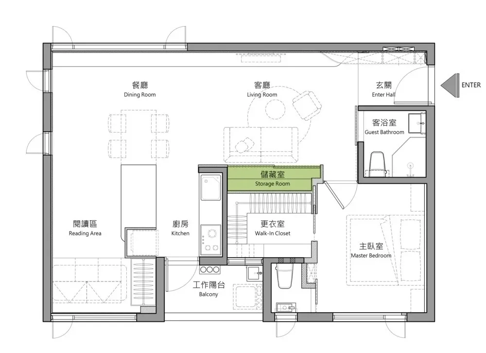 66平米、现代风，全屋温馨自在，还有一种摩登的美感！