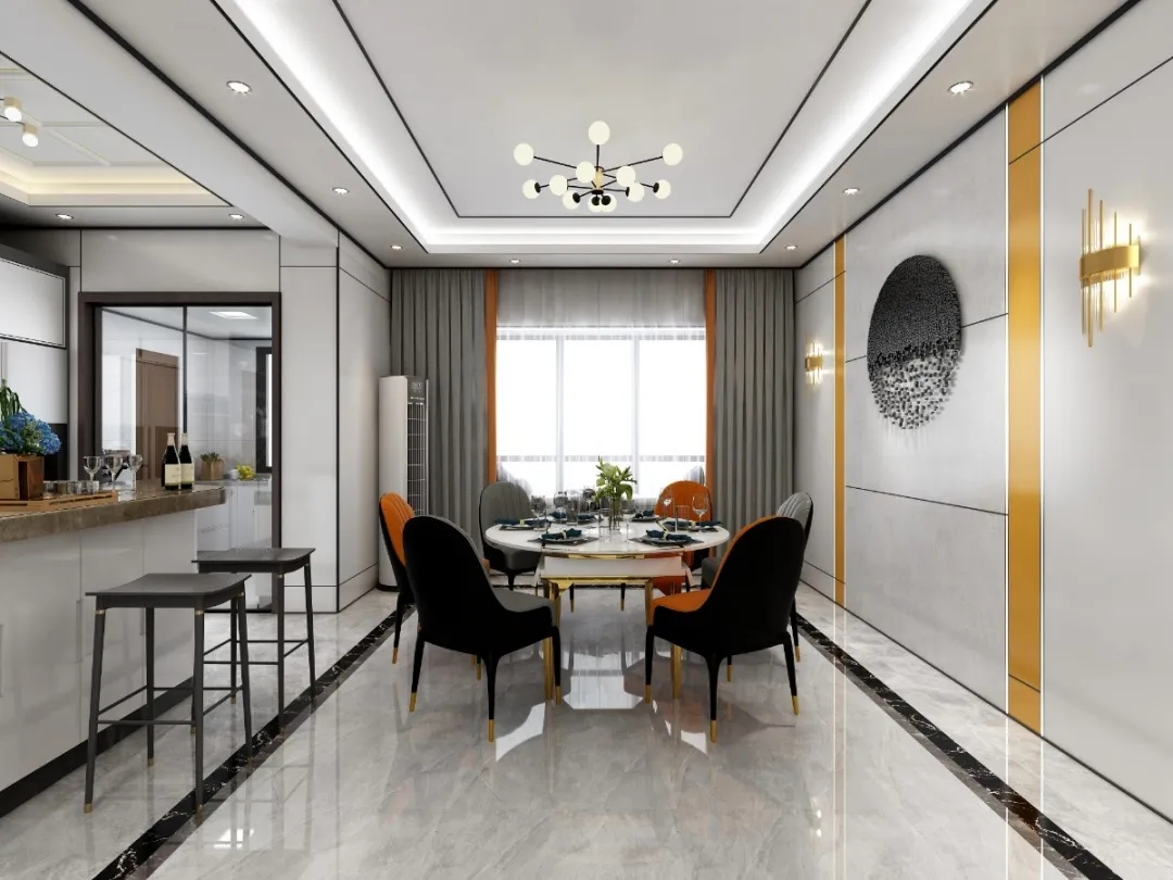 240平米四居室设计说明，23万元装修的极简轻奢风格有什么效果？