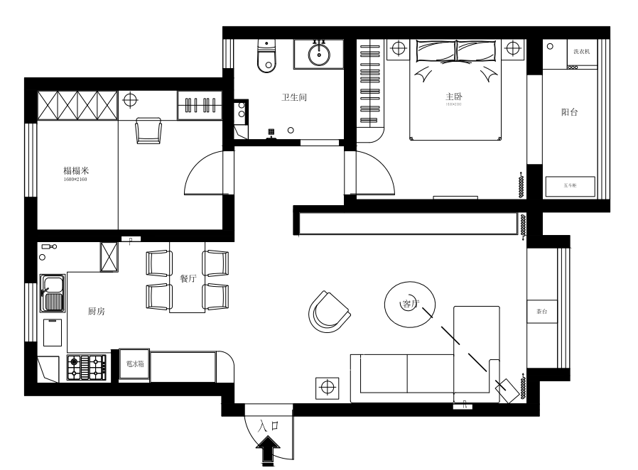 92平米二居室设计说明，7万元装修的现代简约风格有什么效果？