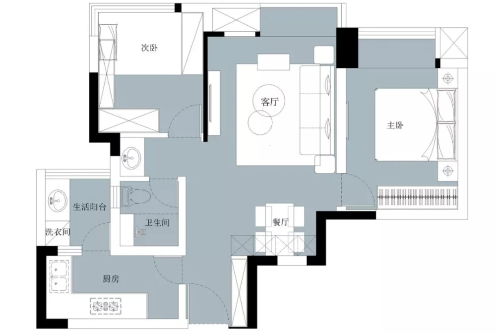 73平米的欧式风格，原来二居室还可以这样装修！