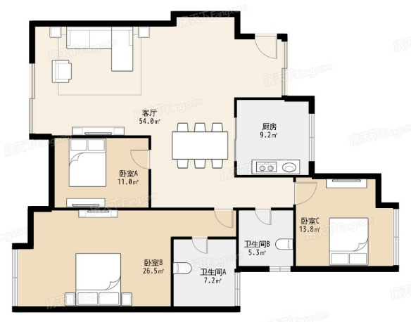 125平米三居室新房，找熟人装修才花费18万，大家觉得值吗？