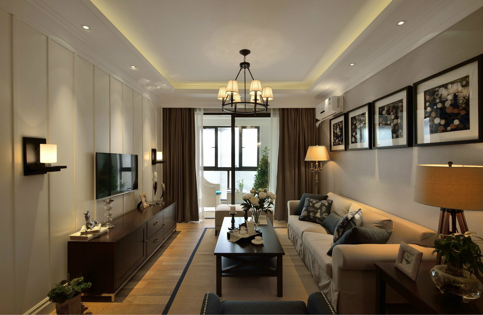 90平米三居室设计说明，15万元装修的美式风格有什么效果？