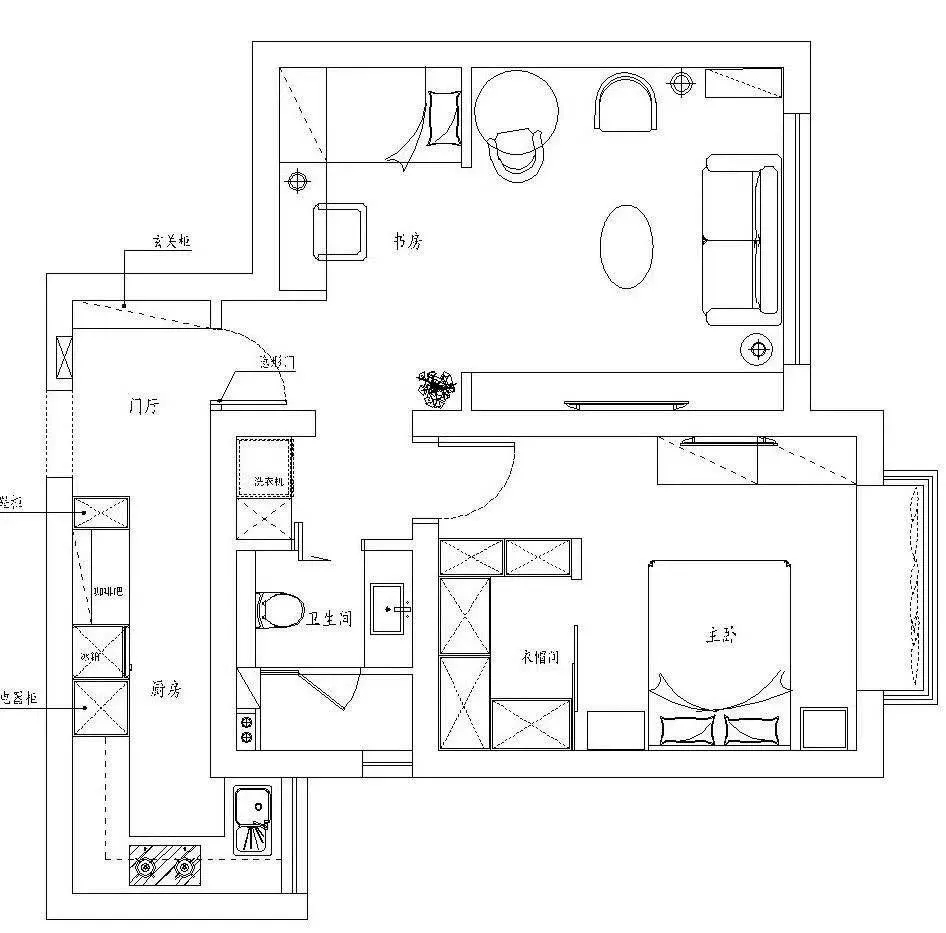 55平米的房子能装修成什么效果？简约风格小户型装修案例！