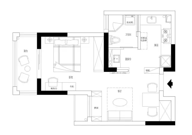 6平米的公寓，运用简欧的装修风格效果是怎样的？