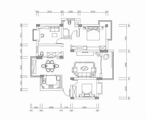 现代风格二居室装修案例，115平米的房子装修多少钱？