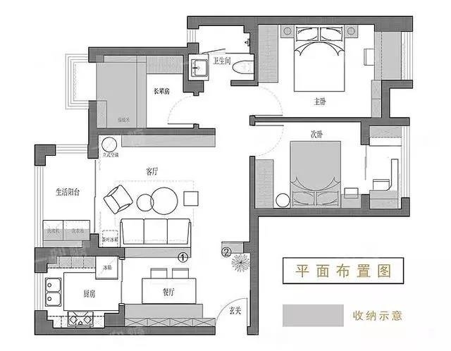 120平北欧风简约三居室，适合年轻人的装修风