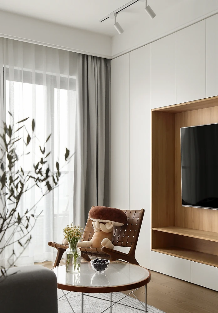 96㎡舒适北欧2室2厅，电视背景墙实用性逆天