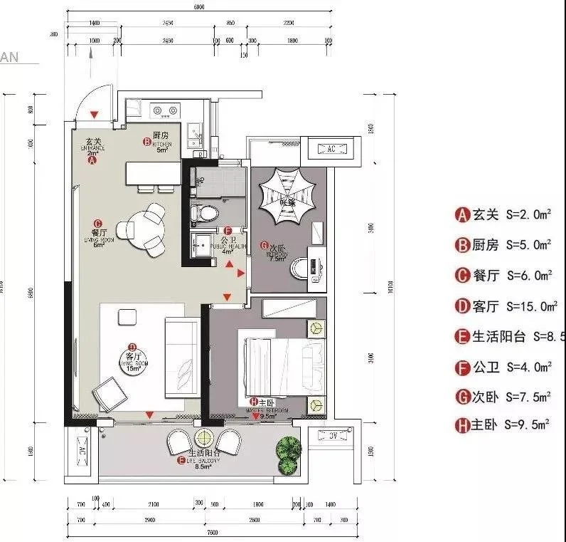 72平的古典范小户型二居室，优雅浪漫又绚烂华