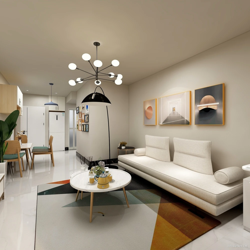 装修中极简便是让空间看上去非常简洁,大气.