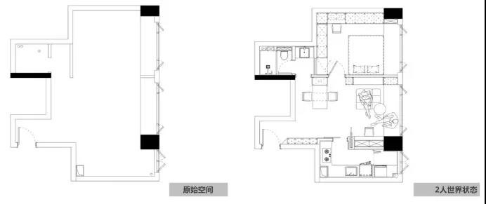 第一次见这么完美的小户型，套内53㎡两房一厅