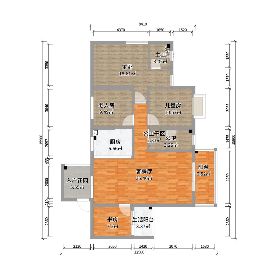 翡翠时光143㎡新中式风格案例